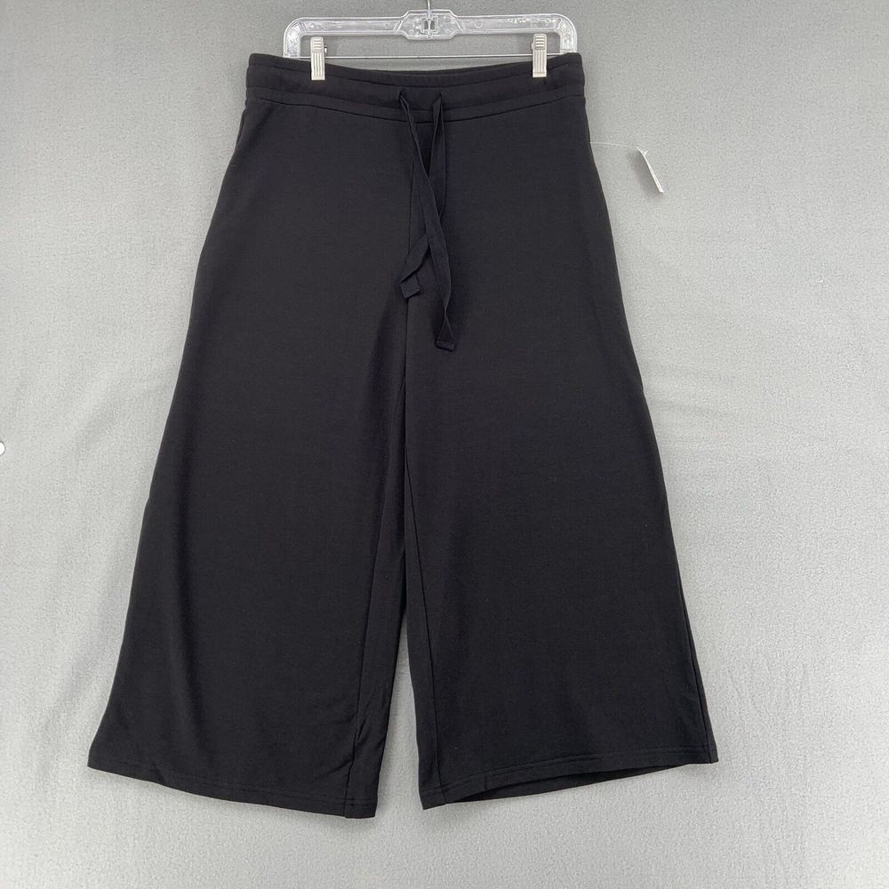 Daily Ritual Wide Leg Pants Drawstring Cropped Comfy Elastic Waist Womens Medium